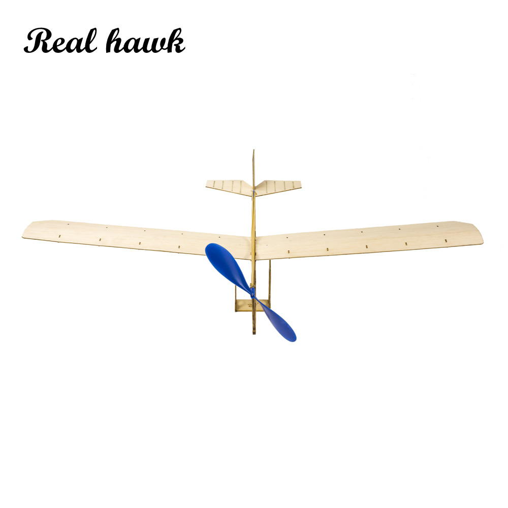 Model Kit Airplane - Kit d'avion alimenté par élastique STEM,