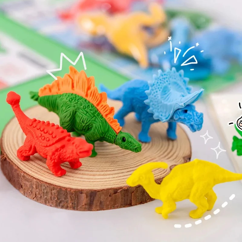 Model Kit Dinosaur Bandai - Lot de 4 gommes créatives en