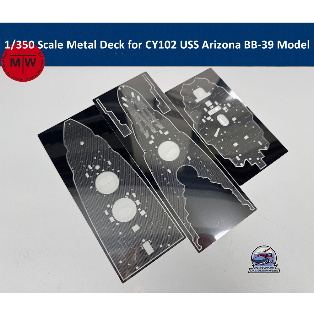 Model Kit Uss Arizona - Pont métallique à l'échelle 1/350 pour