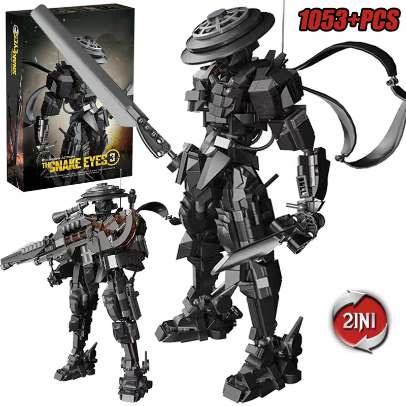 Model Kit Ninja - Blocs de construction créatifs, 1053 pièces,