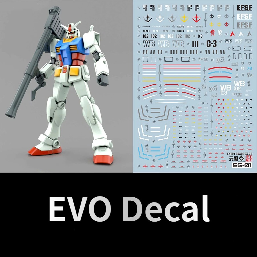 Model Kit Entry Grade - Autocollants fluorescents EVO EG-01 pour kits