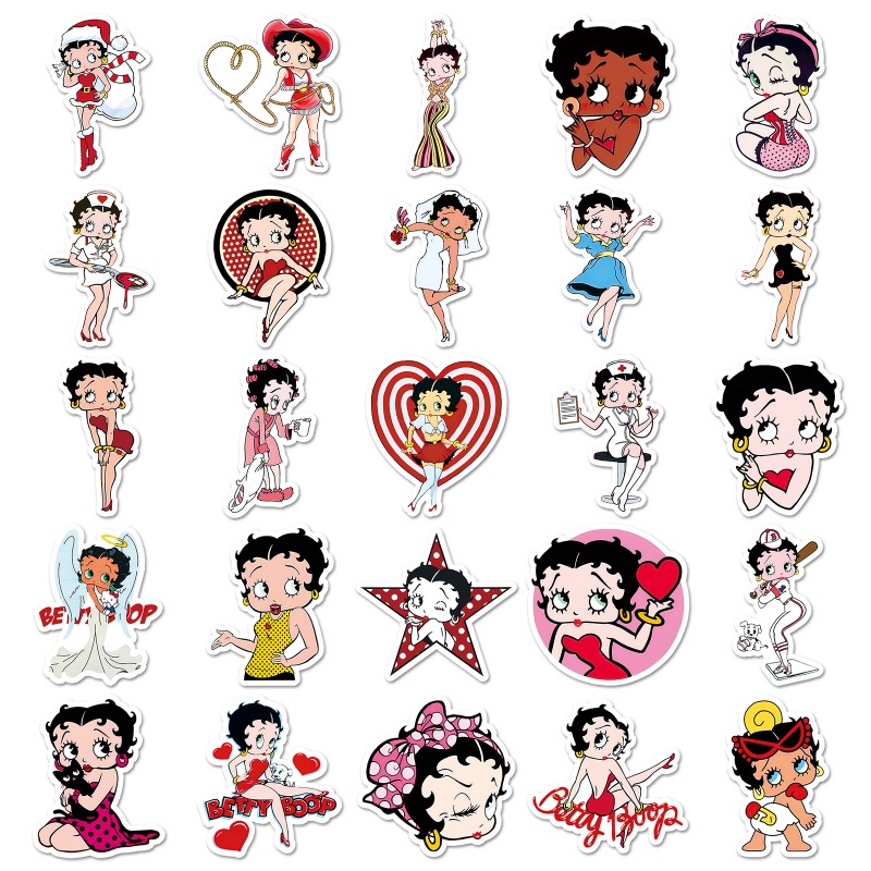 Autocollants Betty Boop 50 piè - Model Kit Girl avis et prix